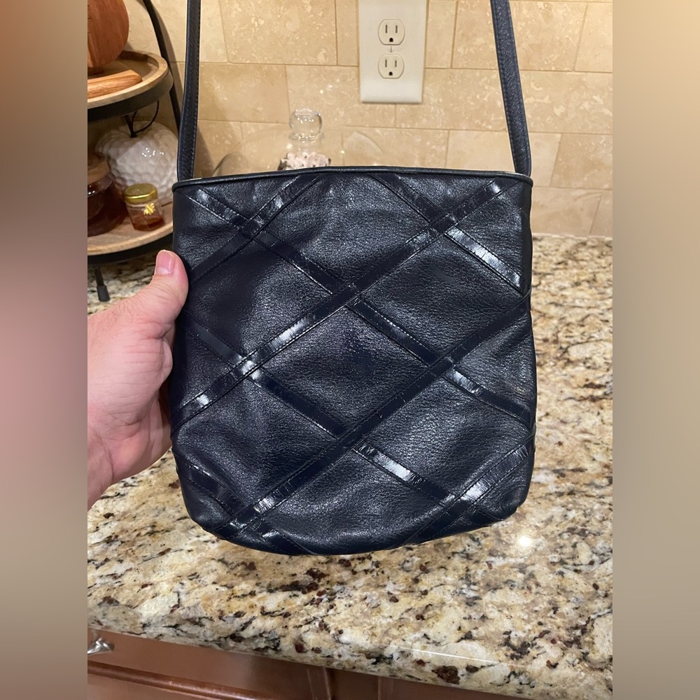 Sharif Vintage navy Shoulder/Cross Body Purse - Picture 1 of 5